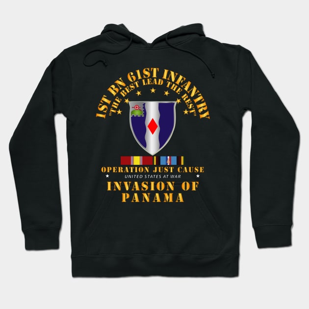 Just Cause - 1st Bn 61st Infantry w Svc Ribbons wo DS Hoodie by twix123844